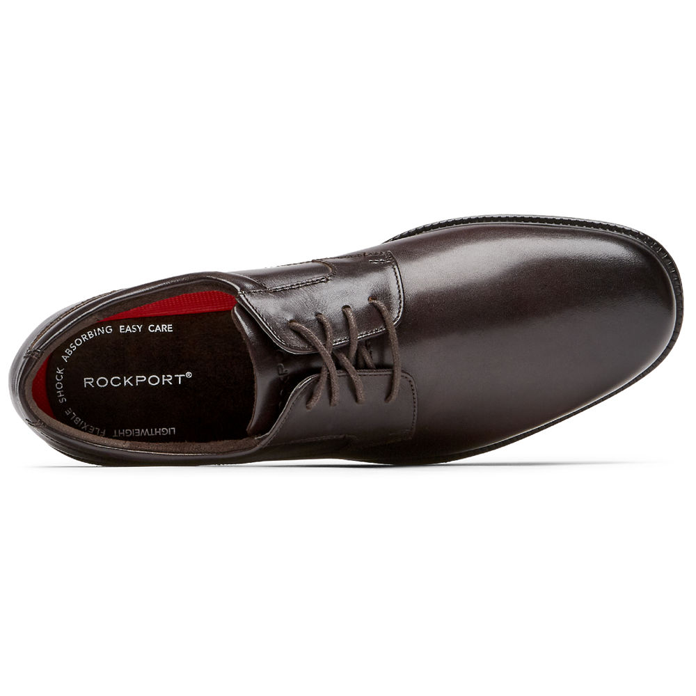 Rockport Oxfords Herre Mørke Brune - Charles Road Plain Toe - JLZO56398